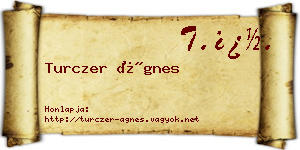Turczer Ágnes névjegykártya
